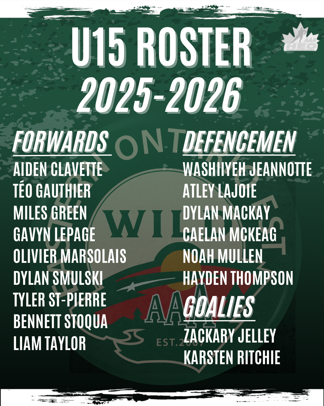 U15 Roster 2025